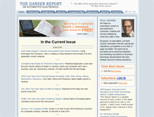 Tablet Screenshot of hansenreport.com